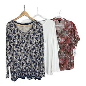 Women's Multicolor Tops Set 1X
